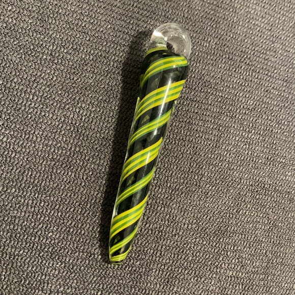 Abstract handmade hand blown glass wearable art pendant for necklace unisex - Picture 12 of 14